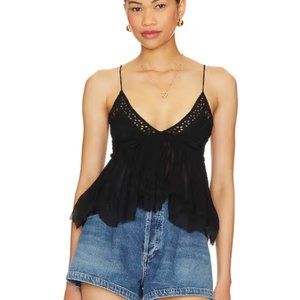 Free People FP One Carrie Top Eyelet Embroidered New S